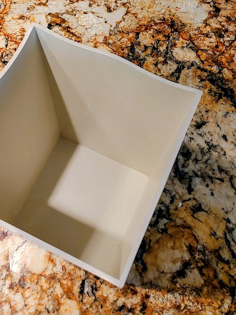 Floral Cream Bathroom Wastebasket with Pastel Blooms